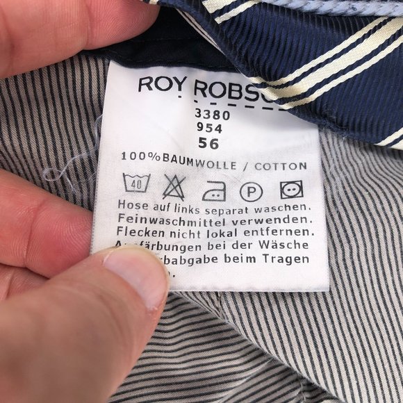 Roy Robson Luxury Chinos Khaki Flat Front W40 L33 - Picture 7 of 11